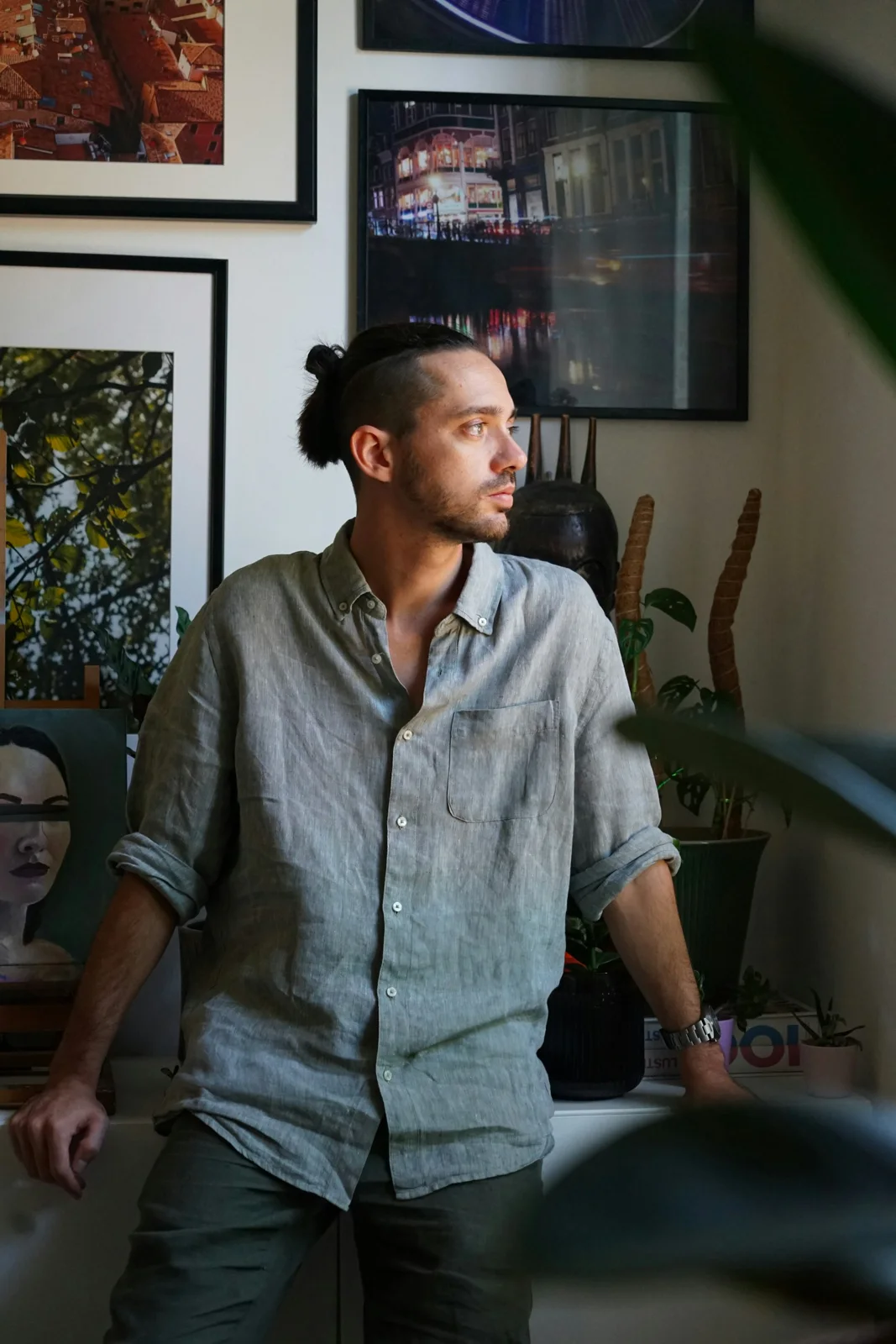 Portrait of the artist in his studio (placeholder photo)